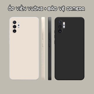Ốp lưng samsung note 10 / note 10 plus / note 10+ viền vuông tpu đen trơn chất lượng