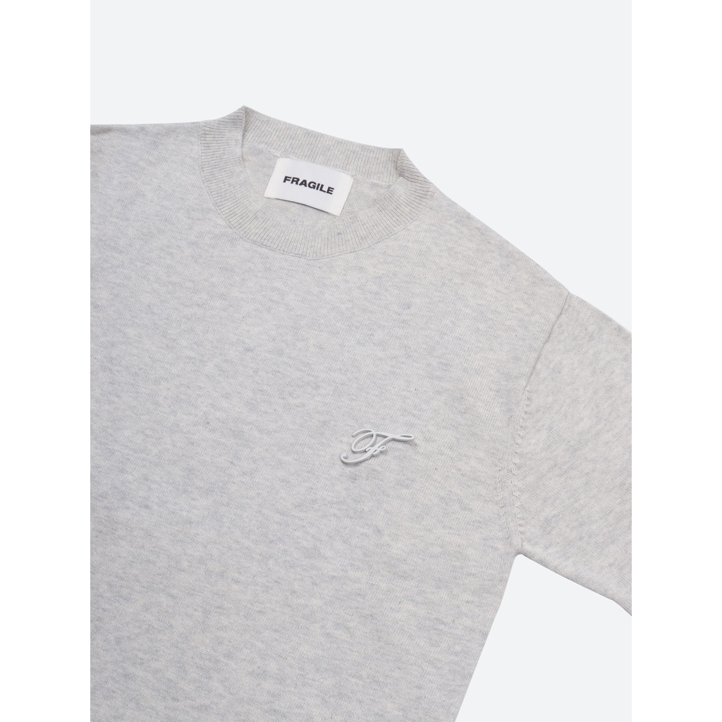 Áo thun len Heather Gray Knit T-Shirt