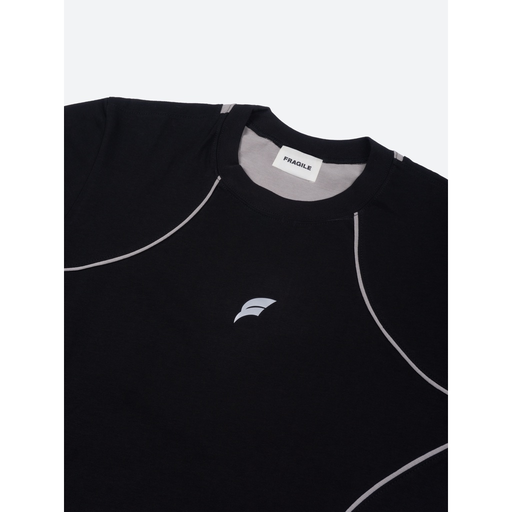 Áo thun Black Paneled T-Shirt