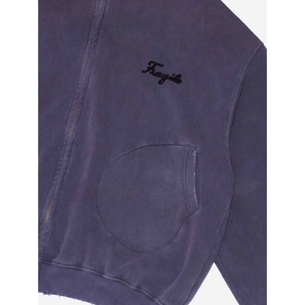 Áo Vintage Washed Zip-up Hoodie