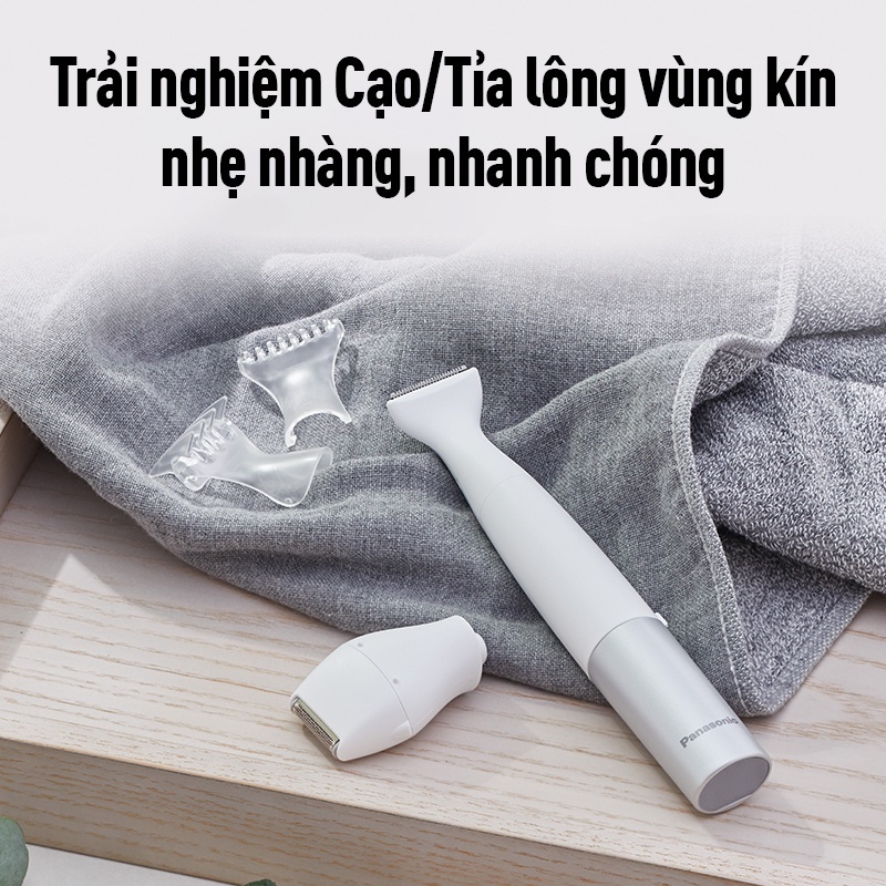 Máy cạo tỉa lông Bikini Nam Nữ Panasonic ES-WV60-S201 – Thiết kế đầu chữ T chuyên dụng