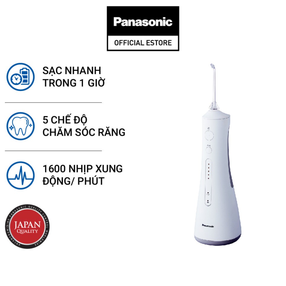 Máy Tăm Nước Cầm Tay Panasonic Công Nghệ Siêu Âm EW1511 - Làm Sạch Răng Nướu