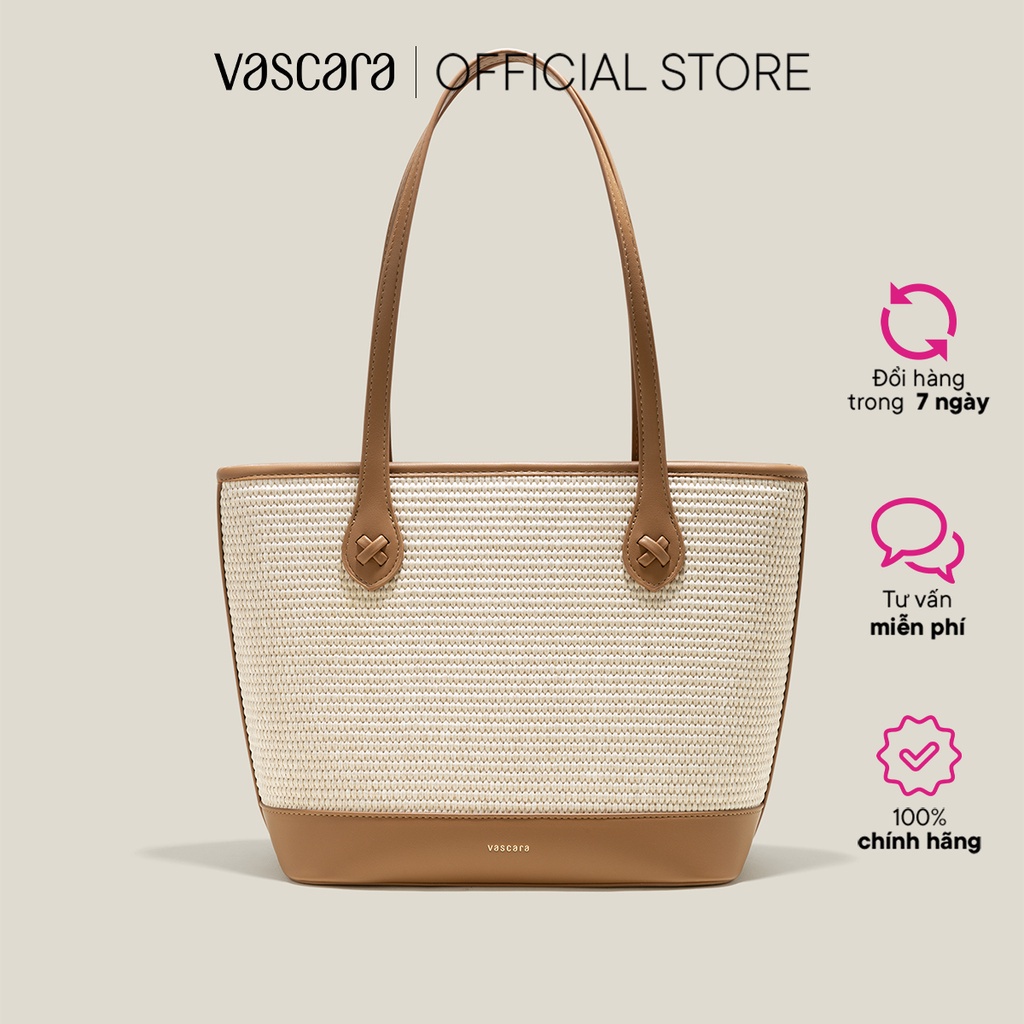 Vascara Túi Tote Đeo Vai Phối Cói - TOT 0125