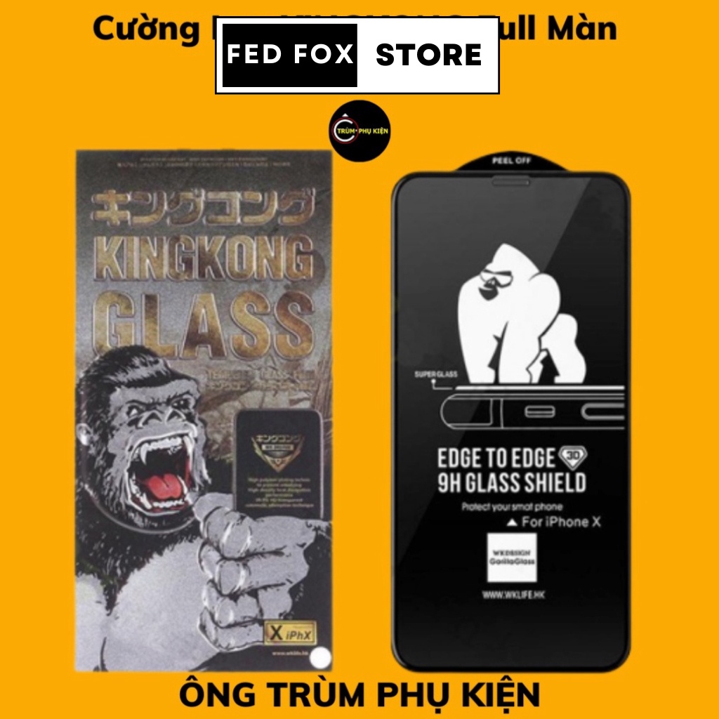 Cường Lực KINGKONG Full Màn Trong Suốt - Chính Hãng