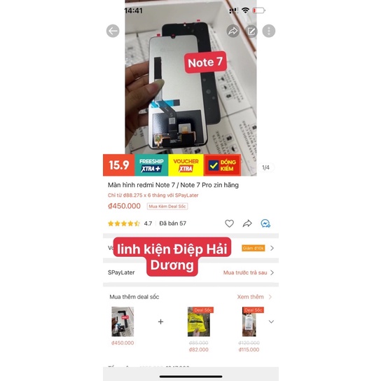 Màn hình Xiaomi Redmi Note 7 zin hãng
