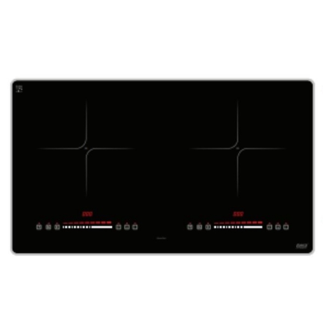 Bếp từ nhập khẩu LCI 888PRO Made in Malaysia, Bếp 2 từ sử dụng mặt kính EURO Platinum sản xuất tại Malaysia