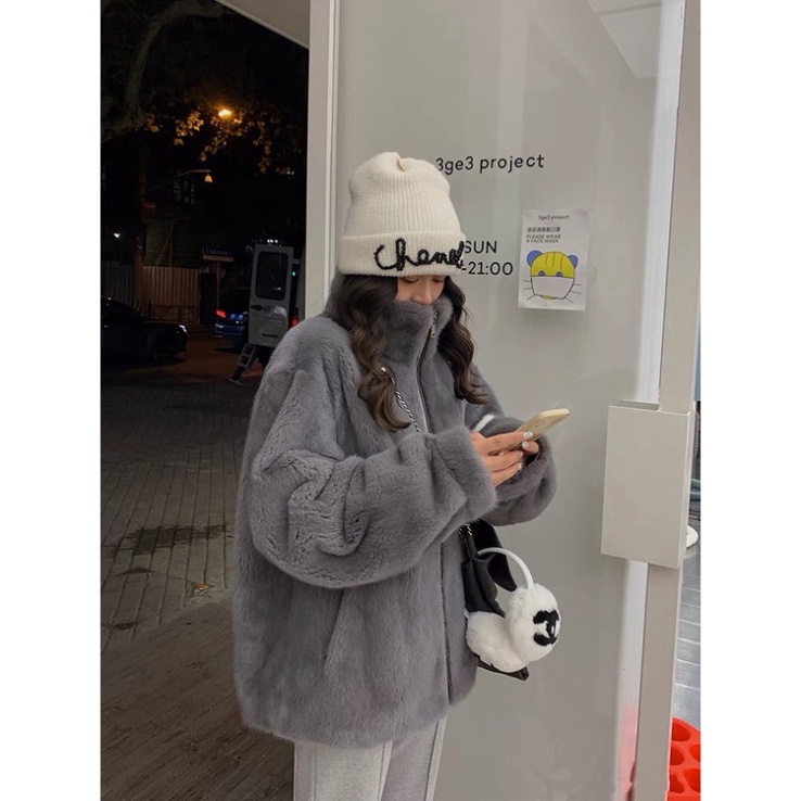 Áo Khoác Lông Cừu Lớp Dày Dặn Phối Kẻ Sọc Tay, Phong Cách Trẻ Trung Năng Động Fom Nam Nữ Trend | BigBuy360 - bigbuy360.vn