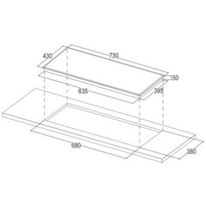 Bếp từ đôi Bauer BE 668GTA - Bếp từ đôi âm - Bảo hành chính hãng trong 3 năm tặng Máy hút mùi Bauer BC 70BS