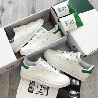 Giày thể thao adidas Stan Smith gót đen, giầy Stansmith gót xanh, giày sneaker nam nữ cao cấp đầy đủ phụ kiện túi xách