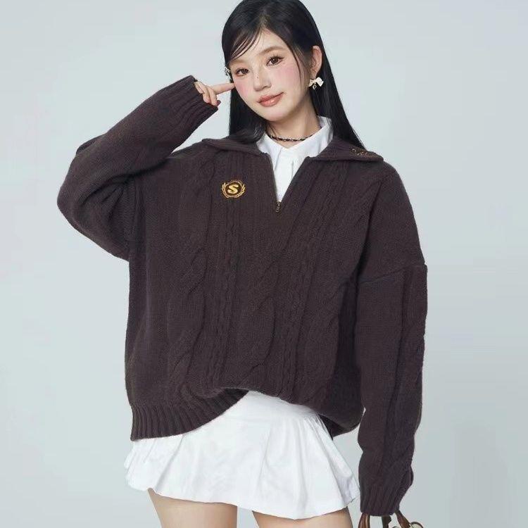 Áo Len Sáp Mềm Cao Cấp Phong Cách ins Thời Trang Xuân Thu Cho Nữ