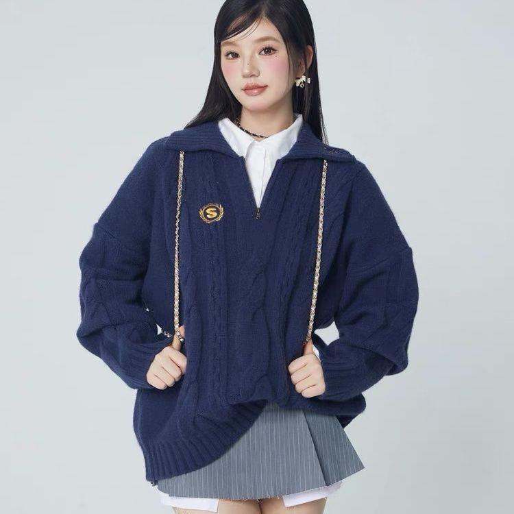 Áo Len Sáp Mềm Cao Cấp Phong Cách ins Thời Trang Xuân Thu Cho Nữ