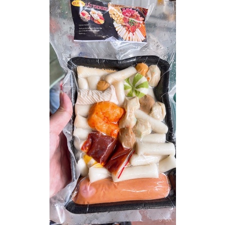 Sét lẩu tokbokki 500g/khay - hỏa tốc Hn