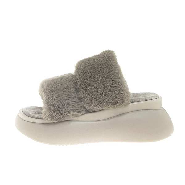 Dép cotton Đế Dày Phối Lông Nhung Phong Cách Thời Trang Mới 2023 Dành Cho Nữ