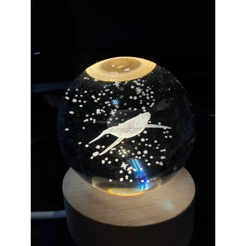Đèn Ngủ Pha Lê Hình Quả Cầu Pha Lê galaxy Vũ Trụ 3d Làm Quà Tặng Giáng Sinh