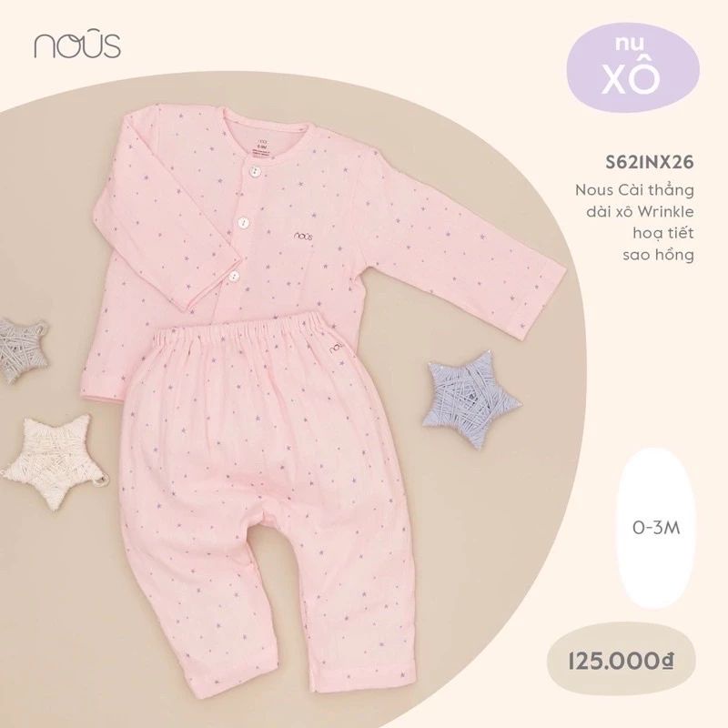 Bộ xô dài tay cài giữa nous