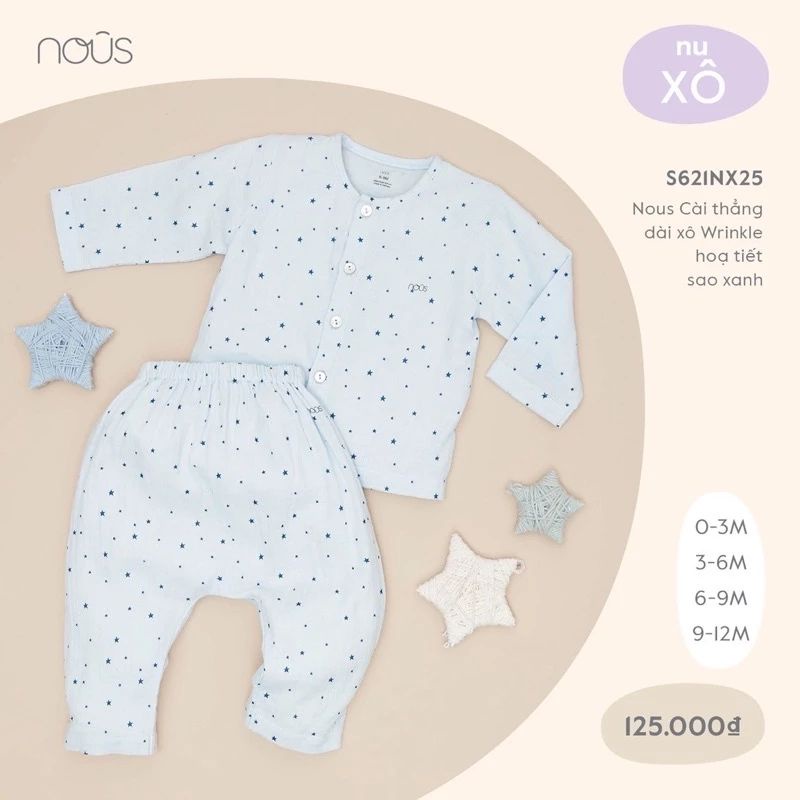 Bộ xô dài tay cài giữa nous