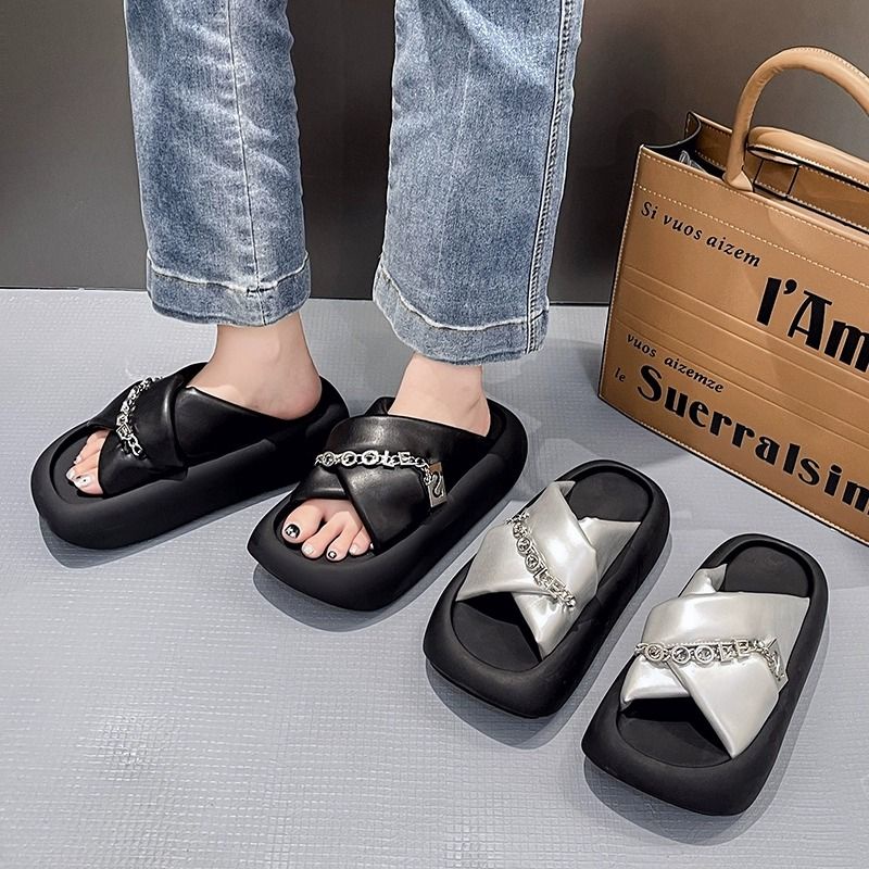 Dép Đế Dày Phong Cách Châu Âu Thời Trang Mùa Hè Mới Cho Nữ