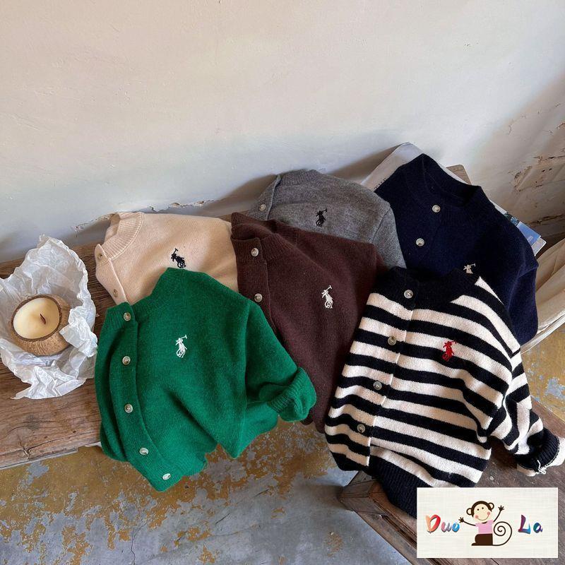 Áo Khoác cardigan Len Dệt Kim Màu Trơn Phong Cách Thời Trang Mới Dành Cho Bé Trai Và Bé Gái