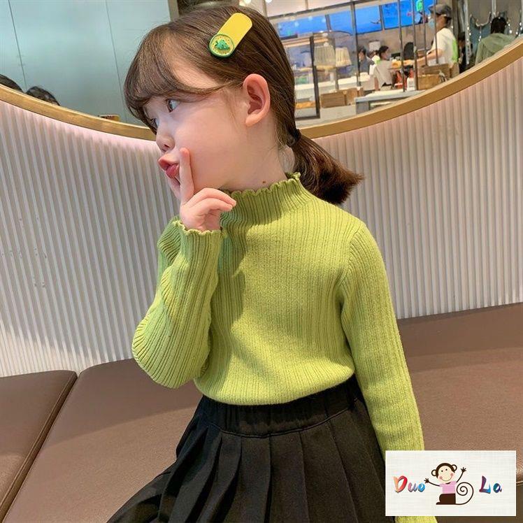 Doula Áo Dệt Kim Tay Dài Thời Trang Mùa Thu Phong Cách Hàn Quốc Cho Bé Gái