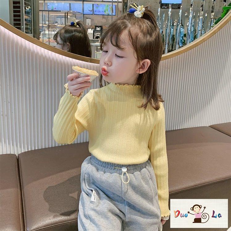 Doula Áo Dệt Kim Tay Dài Thời Trang Mùa Thu Phong Cách Hàn Quốc Cho Bé Gái