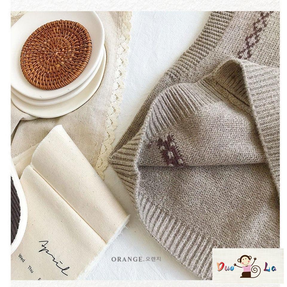 Áo Khoác cardigan Len Dệt Kim Không Tay Phong Cách Hàn Quốc Thời Trang Thu Đông Dành Cho Trẻ Lưng