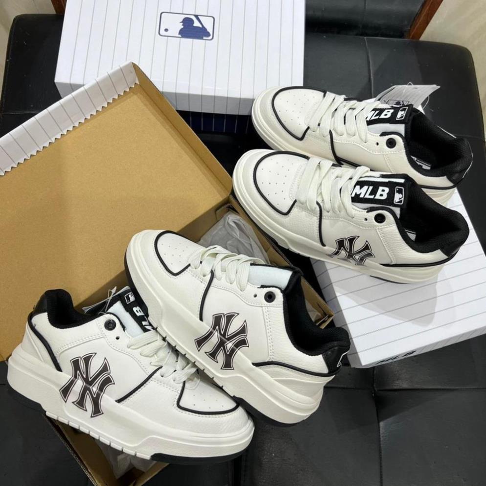 Giày thể thao MLB chunky liner NY đen off white in 3D hot trend đủ size nam nữ hàng chuẩn FullBoxBill
