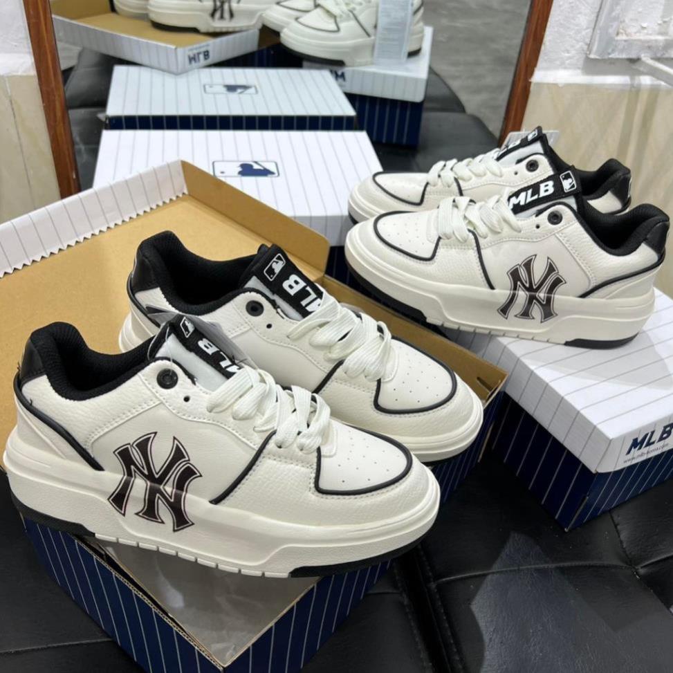 Giày thể thao MLB chunky liner NY đen off white in 3D hot trend đủ size nam nữ hàng chuẩn FullBoxBill