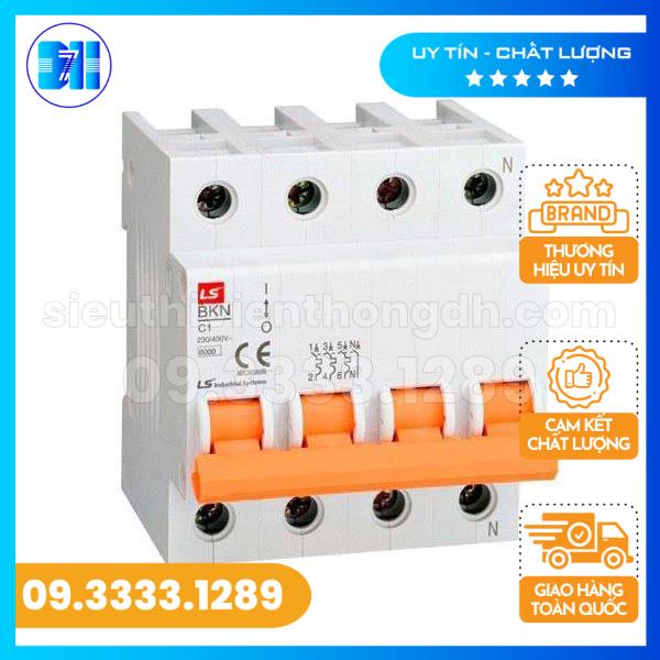 Cầu dao tự động (Aptomat) - 4 cực LS - 6A-&gt; 63A dòng cắt 6kA