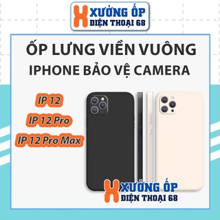Ốp TPU dẻo iPhone 12 12Pro 12Promax Max cạnh vuông, bảo vệ camera, rẻ đẹp