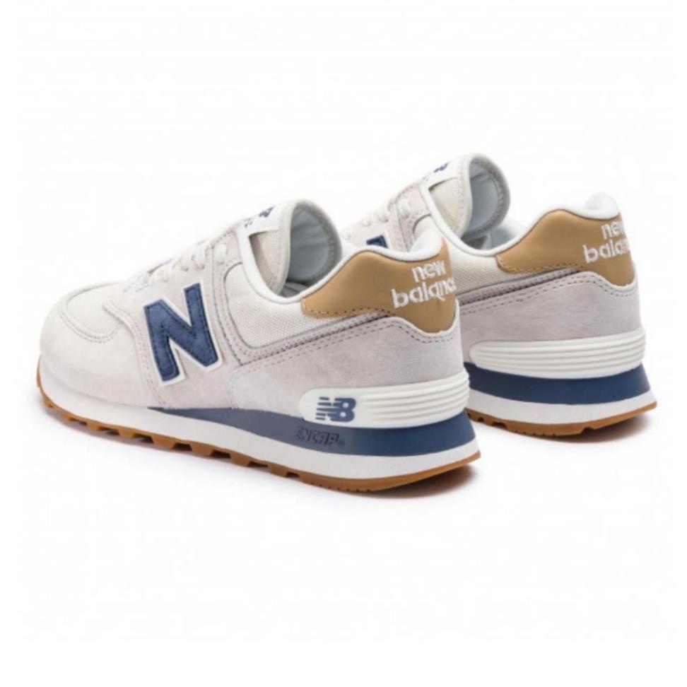 Giày sneaker New Balance 574 Navy, Giày thể thao NB 574 Xám Chữ Xanh Than Hàng Đẹp