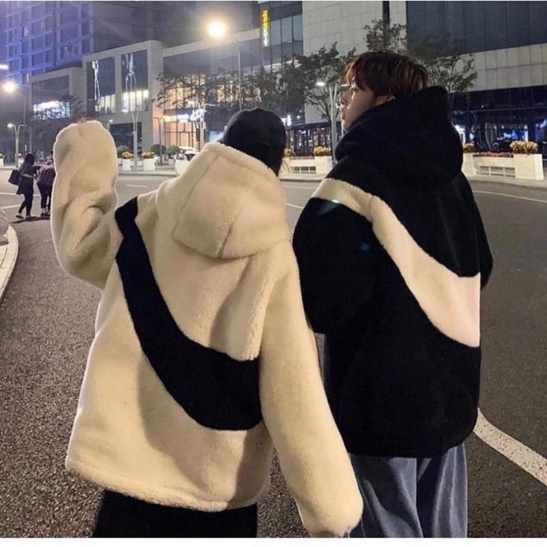 Áo Khoác Lông NIKE Cao Cấp, Jacket Thu Đông Thời Trang Hàn Quốc