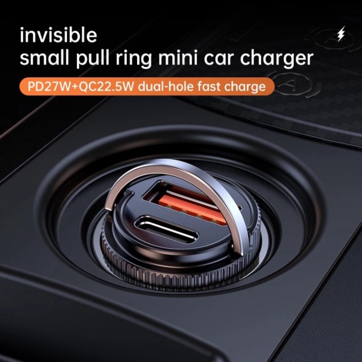 Tẩu Sạc Nhanh Mini Hai Cổng Usb 30W PD+QC/PD 4.0 3.0 Cho Xe Hơi | BigBuy360 - bigbuy360.vn