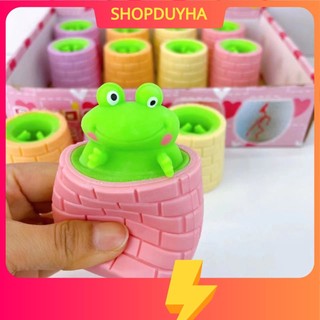 Đồ chơi bóp ếch ngồi đáy giếng squishy vui nhộn giảm căng thẳng cho bé