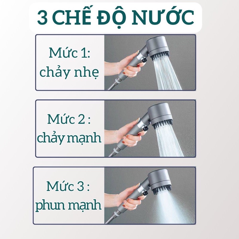 Vòi Hoa Sen Tăng Áp Mạnh Chế Độ Nước Có Lõi Lọc Vệ Sinh Dễ Dàng