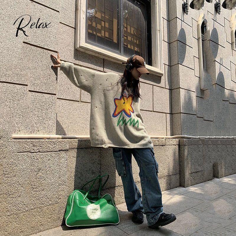 Áo sweater Cổ Tròn Mềm Mại In Họa Tiết Độc Đáo Phong Cách Mới 2023 Cho Nữ