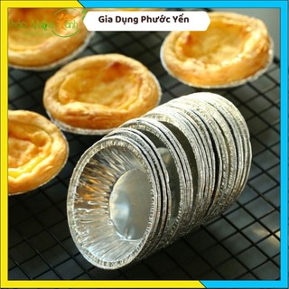 Set 100 khuôn giấy bạc làm bánh tart bằng lá nhôm tiện dụng