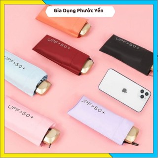 Ô Dù Gấp Gọn Mini Bỏ Túi , Ô Dù Che Mưa Đi Nắng UPF 50 Chống Tia Cực Tím, Kích Thước Nhỏ Gọn