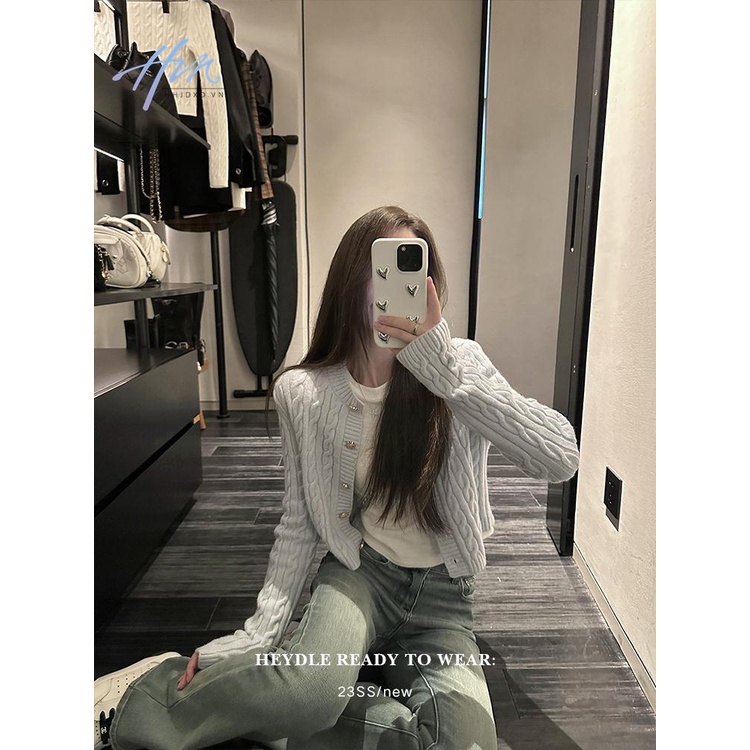 Áo Khoác cardigan Dệt Kim Dáng Ngắn Màu Sắc Ngọt Ngào Thời Trang Mùa Thu Cho Nữ