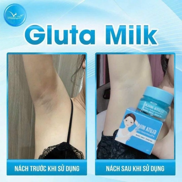 Kem Giảm Thâm Nách GLUTA MILK tặng kèm kèm tuýp 10ml)