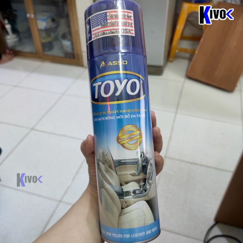 Chai Xịt Bóng Dàn Áo Xe TOYO ASSO 500ML CHÍNH HÃNG - Bình Xịt Bóng Nhựa Nhám/ Xịt Bó