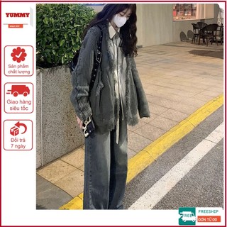 Áo khoác cardigan tua rua yummy dệt kim, áo len cardigan dáng rộng cao cấp