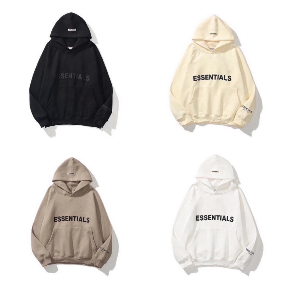 Áo Hoodie Mũ 2 Lớp Nỉ Ngoại ESSENTIALS Fom Thụng Nam Nữ Mũ Trùm Đầu 5 Màu Siêu Hot 2023