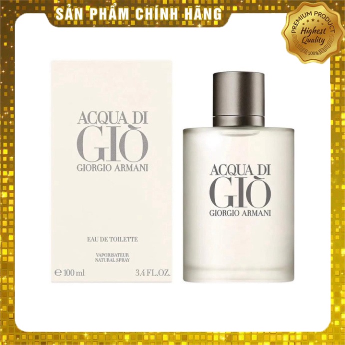 Nước Hoa Nam, Nước Hoa Aqua Di Giò Trắng 100ml Hương Thơm Nhẹ Dịu, Sang Trọng XT