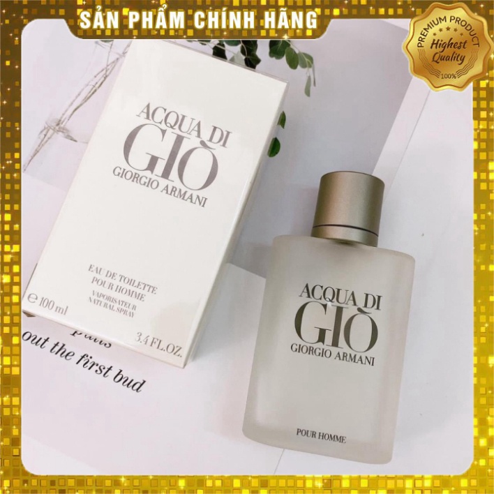 Nước Hoa Nam, Nước Hoa Aqua Di Giò Trắng 100ml Hương Thơm Nhẹ Dịu, Sang Trọng XT