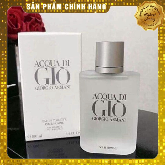 Nước Hoa Nam, Nước Hoa Aqua Di Giò Trắng 100ml Hương Thơm Nhẹ Dịu, Sang Trọng XT