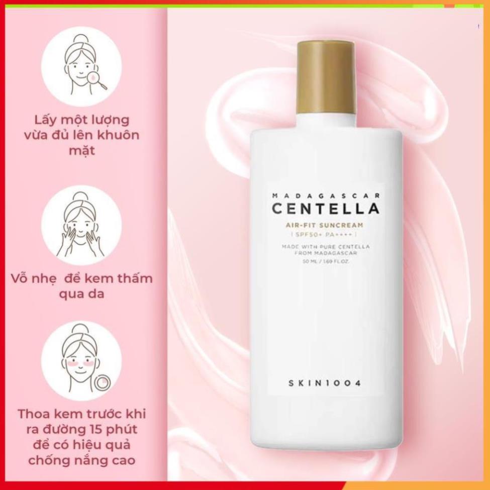 Kem Chống Nắng  Skin1004 Madagascar Centella Air-fit Suncream 50ml, Chiết Xuất Rau Má Cozy.ig