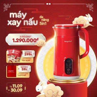 Máy xay nấu đa năng lazychef - lô mới 6 lưỡi dao - máy làm sữa hạt lazychef dung tích 800ml