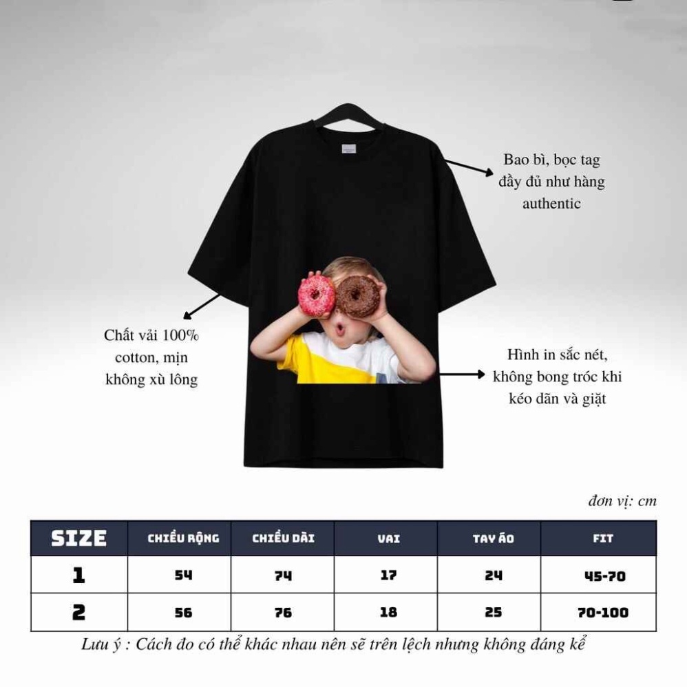 Áo phông nam nữ Gấu Dâu Lotso Đen Trắng Chữ To Form Rộng Unisex Cotton Co Giãn 4 Chiều