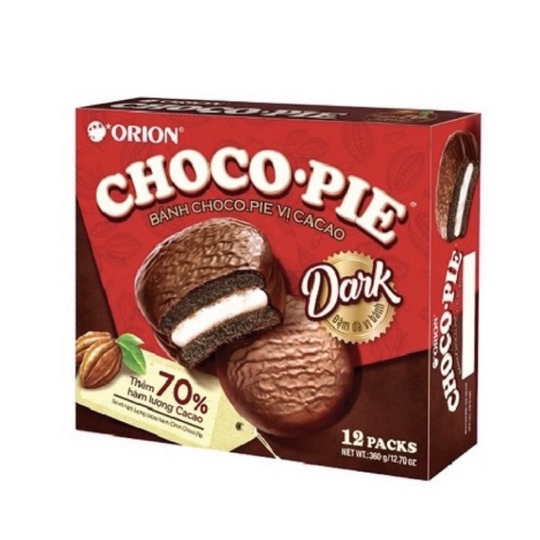 Bánh chocopie TRÀ XANH, SỮA CHUA YOGURT HỘP 12 GÓI 360G Shop Bố Ớt