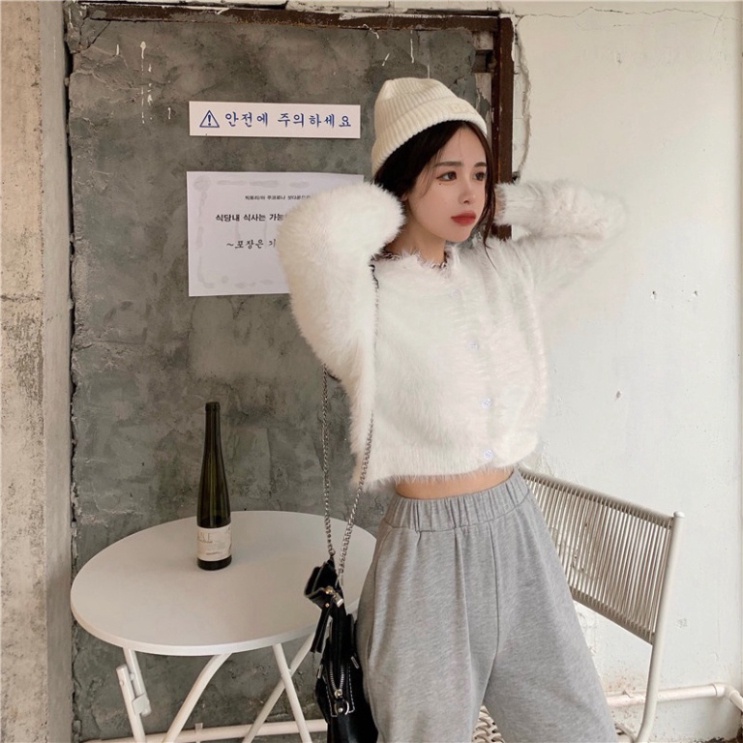 Áo len crotop, cadigan lông thỏ , áo khoác len cardigan